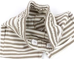 Lil Atelier mocha meringue/coconut milk stribede shorts